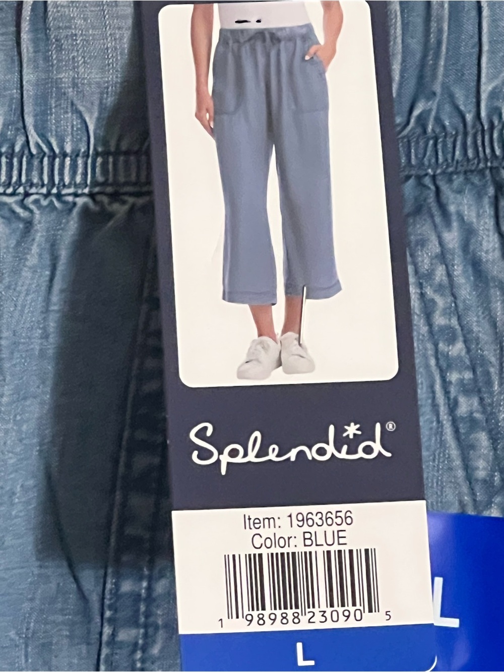 Splendid Blue Pull-On Wide Leg Pants - Picture 2 of 5